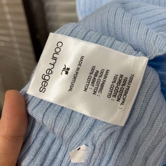 Light Blue Ribbed Tank Top - Picture 4 of 4